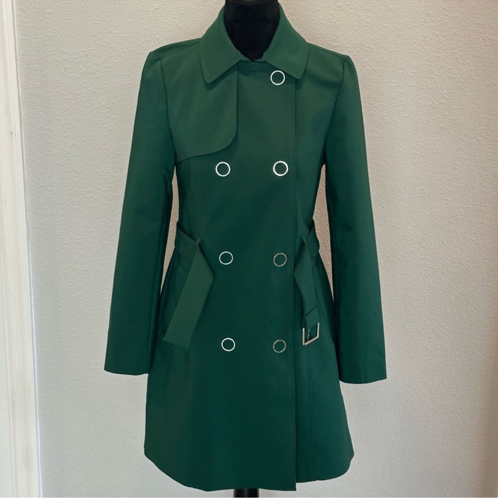 NWT - Express Vibrant Green Trench Coat - Picture 11 of 11